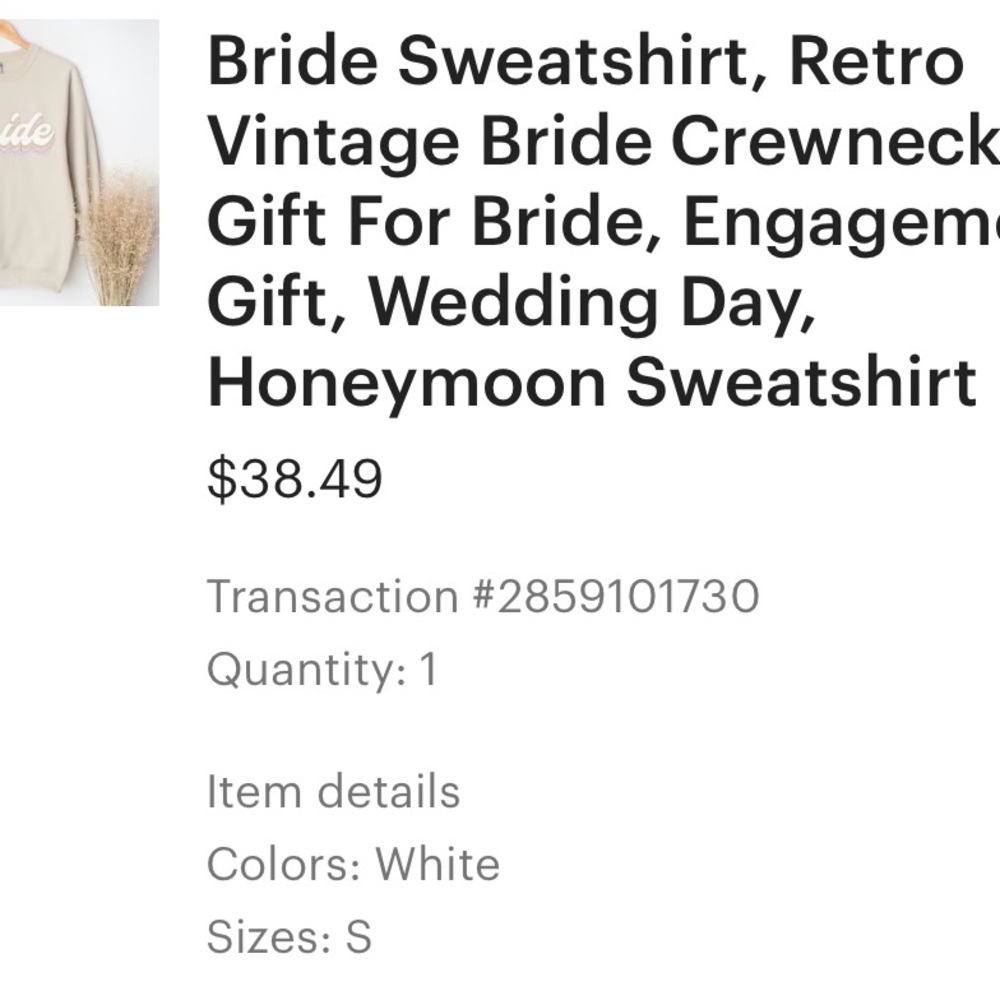 Bride Sweatshirt - Picture 3 of 3
